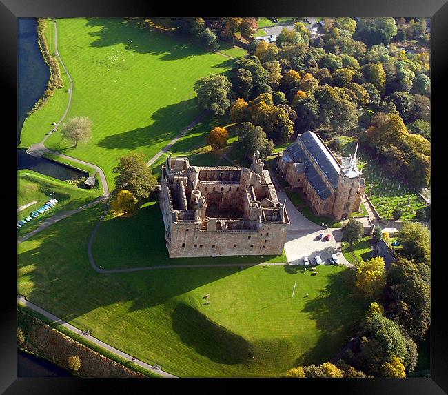Linlithgow Palace from the air Framed Print by Mark Malaczynski
