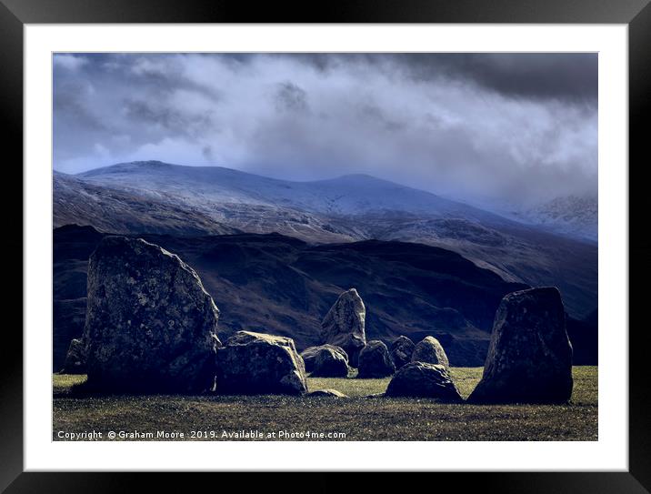 Castlerigg Stone Circle Framed Mounted Print by Graham Moore