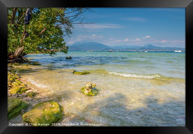 Sirmione Lake Garda - Jamaica Beach Framed Print by Chris Warham