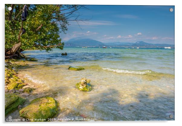 Sirmione Lake Garda - Jamaica Beach Acrylic by Chris Warham