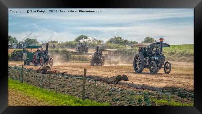 The Great Dorset Steam Fair steam engines Framed Print by Sue Knight
