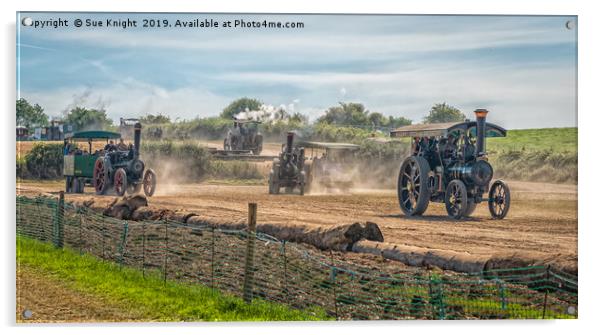 The Great Dorset Steam Fair steam engines Acrylic by Sue Knight