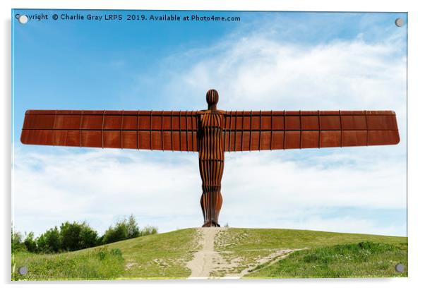 Angel of the North Acrylic by Charlie Gray LRPS