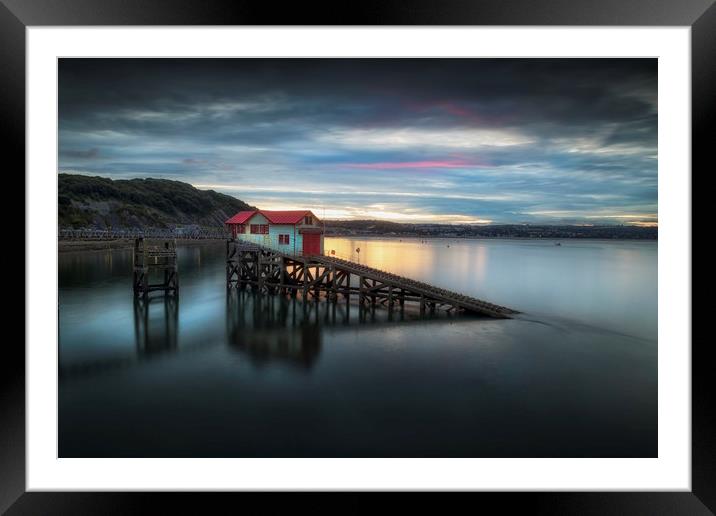 Dusk at the old lifeboat station Framed Mounted Print by Leighton Collins