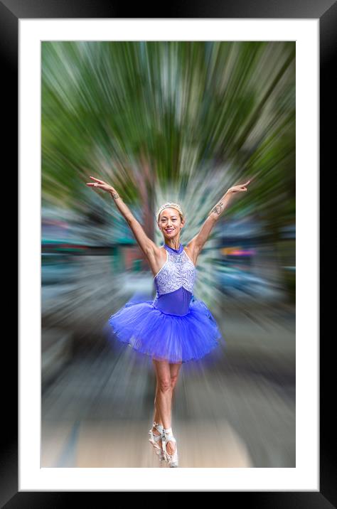 Ballerina in the Park Framed Mounted Print by Darryl Brooks