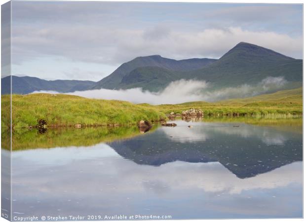 Lochan Na Stainge Canvas Print by Stephen Taylor
