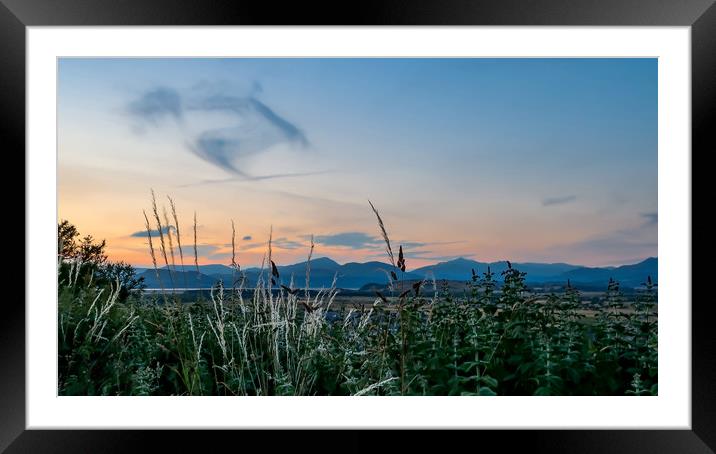 Sunset over Snowdonia National Park Framed Mounted Print by Brenda Belcher