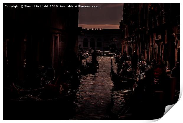 Venice Canals Print by Simon Litchfield