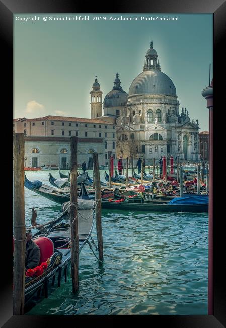 Venice Grand Canal Santa Maria della Salute Framed Print by Simon Litchfield