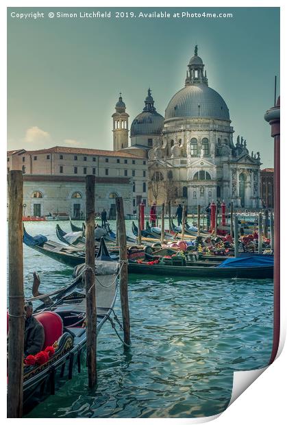 Venice Grand Canal Santa Maria della Salute Print by Simon Litchfield