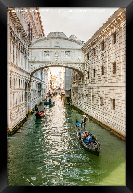 Venice Bridge of Sighs Framed Print by Simon Litchfield