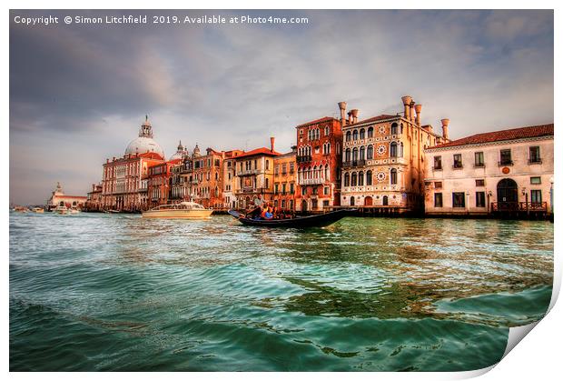 Venice Grand Canal Santa Maria della Salute Print by Simon Litchfield