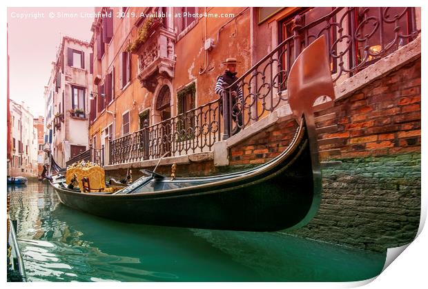 Venice Canals Print by Simon Litchfield