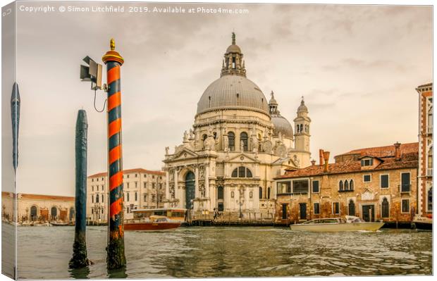 Venice Grand Canal Santa Maria della Salute Canvas Print by Simon Litchfield