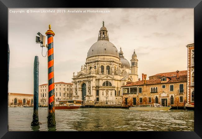 Venice Grand Canal Santa Maria della Salute Framed Print by Simon Litchfield