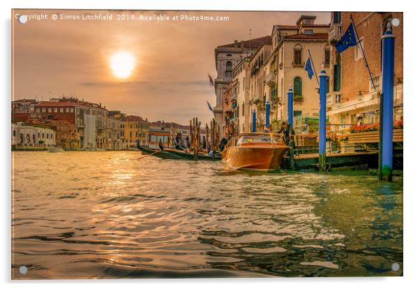 Venice Grand Canal Acrylic by Simon Litchfield