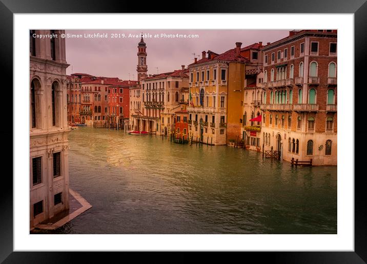 Venice Grand Canal Framed Mounted Print by Simon Litchfield