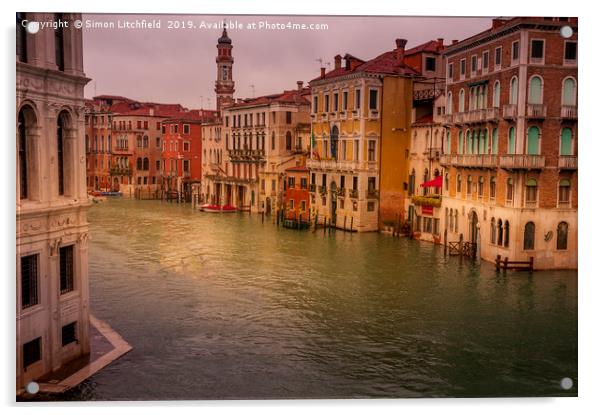 Venice Grand Canal Acrylic by Simon Litchfield