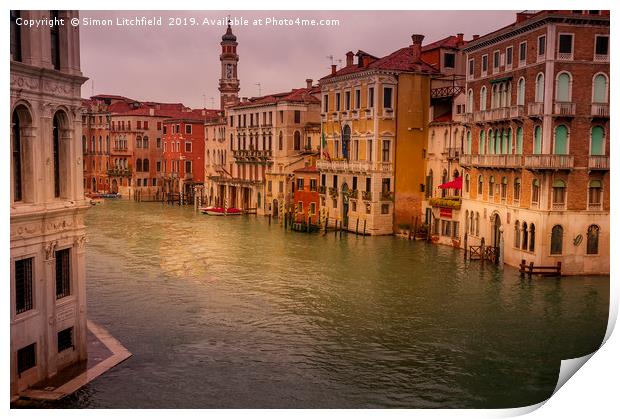Venice Grand Canal Print by Simon Litchfield