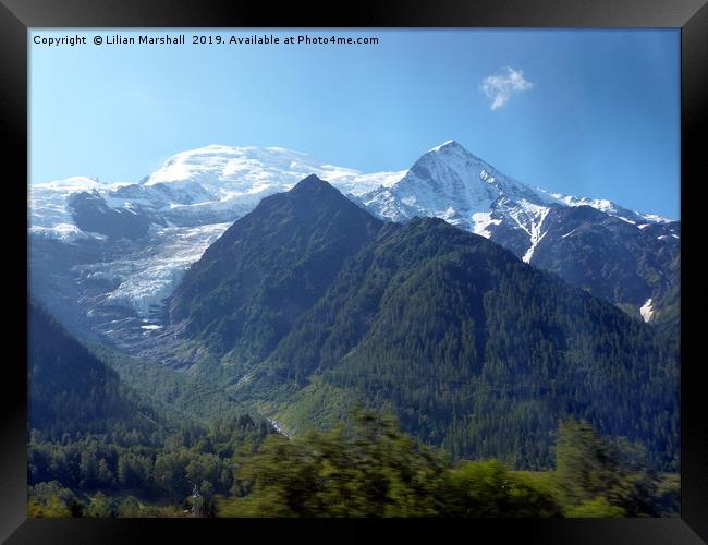 Mont Blanc-Chamonix.  Framed Print by Lilian Marshall