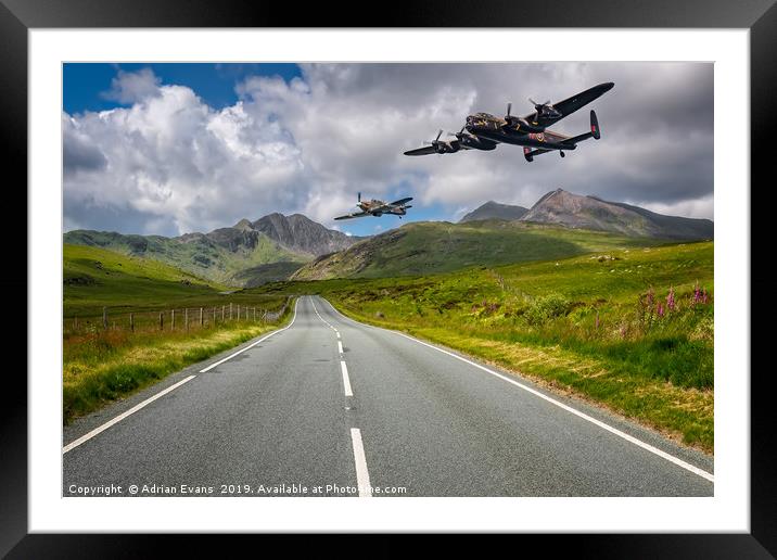 Lancaster in Snowdonia Framed Mounted Print by Adrian Evans