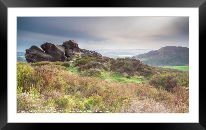 Ramshaw Rocks and Hen Cloud Framed Mounted Print by Chris Warham