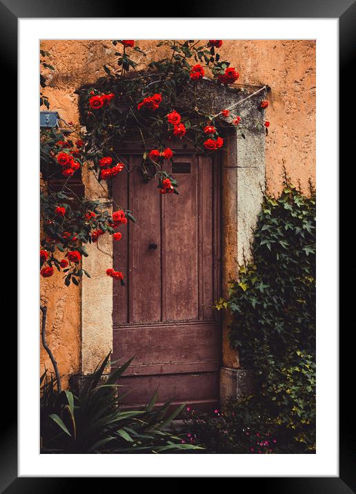 Doorway, Valbonne. France Framed Mounted Print by Maggie McCall