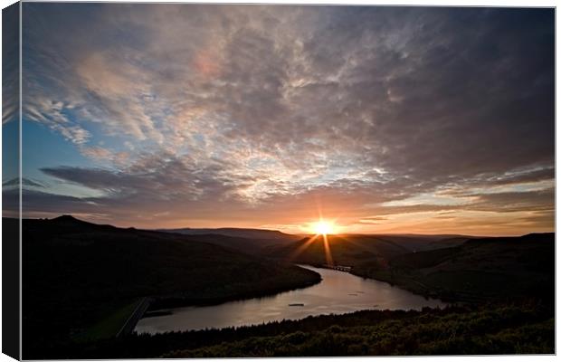 Ladybower Sunset Canvas Print by Jules Taylor