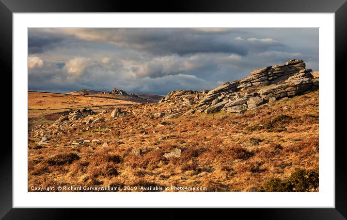 Hound Tor Drama Framed Mounted Print by Richard GarveyWilliams