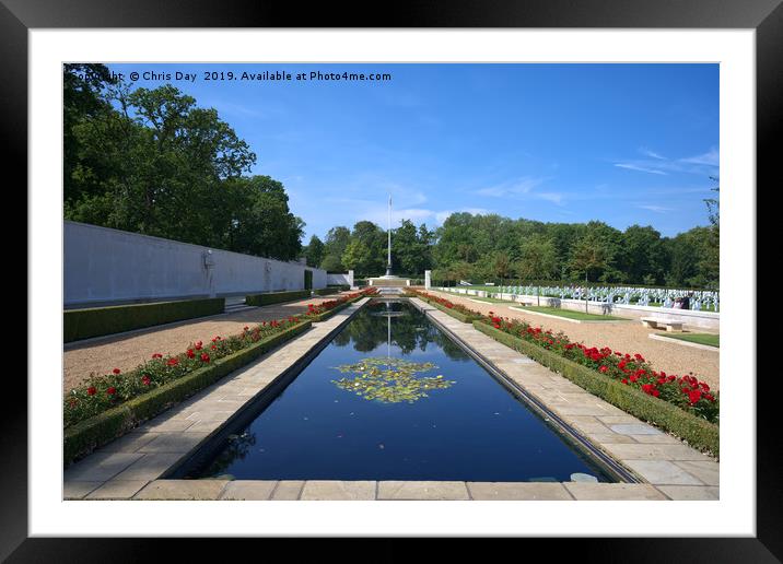  American Cemetery Cambridge Framed Mounted Print by Chris Day