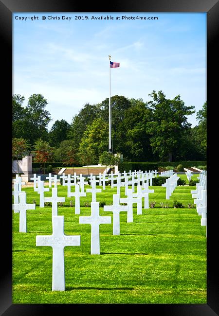 American Cemetery Cambridge Framed Print by Chris Day