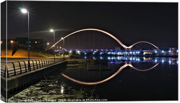 Infinity Bridge at night  Canvas Print by Lady Debra Bowers L.R.P.S