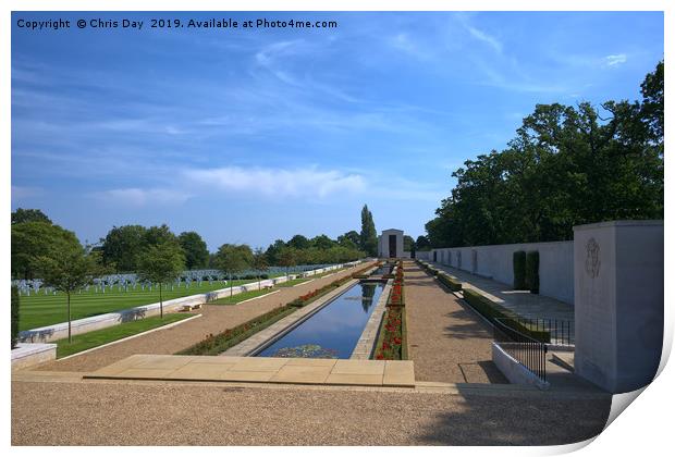 American Cemetery Cambridge Print by Chris Day