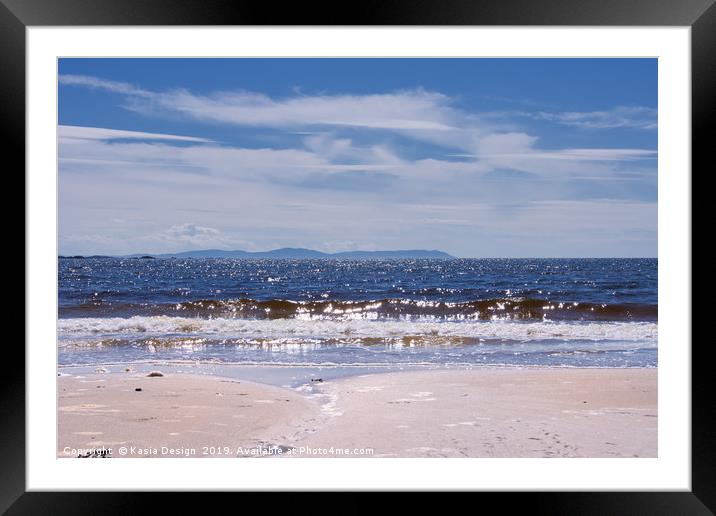 Sparkling waters on Kilnaughton Beach Framed Mounted Print by Kasia Design