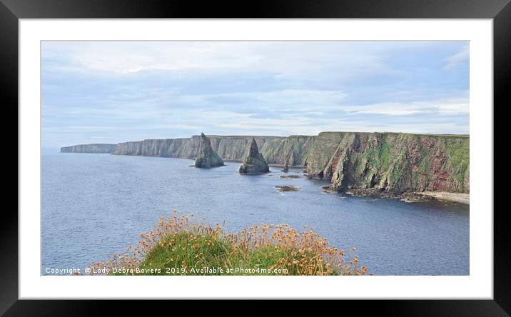 Duncansby Head Stacks Framed Mounted Print by Lady Debra Bowers L.R.P.S