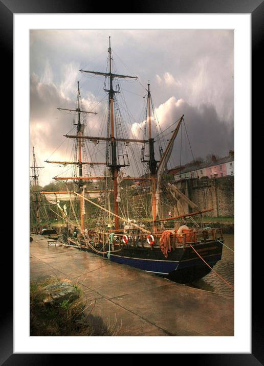 Tall Ship  Framed Mounted Print by Irene Burdell