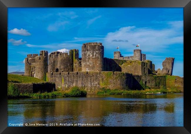 A Fortress in Caerphilly Framed Print by Jane Metters