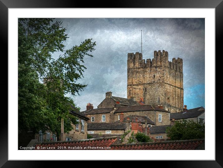 Richmond Castle Keep Framed Mounted Print by Ian Lewis