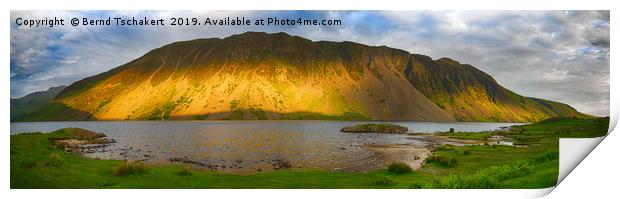 Wastwater and the Screes, Lake District, England Print by Bernd Tschakert