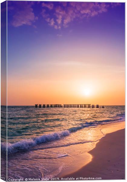 Gasparilla Island Sunset  Canvas Print by Melanie Viola