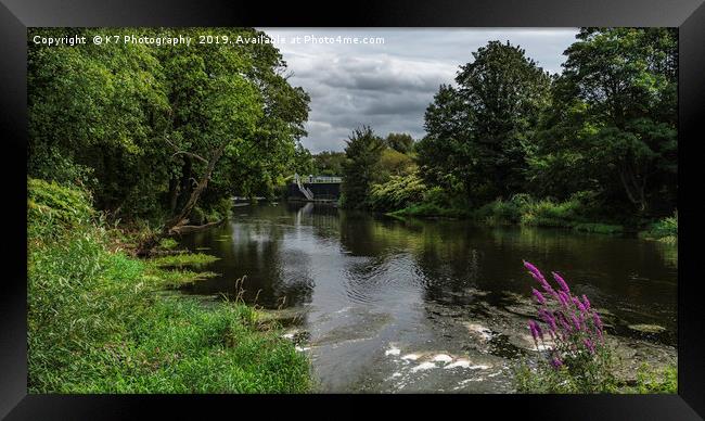 The River Don at Aldwarke Lock, Rotherham Framed Print by K7 Photography
