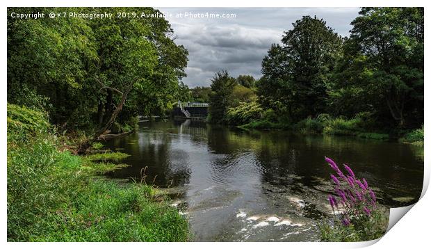 The River Don at Aldwarke Lock, Rotherham Print by K7 Photography