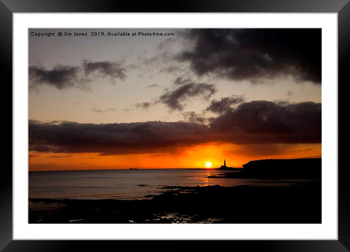 First sunrise of a new year Framed Mounted Print by Jim Jones