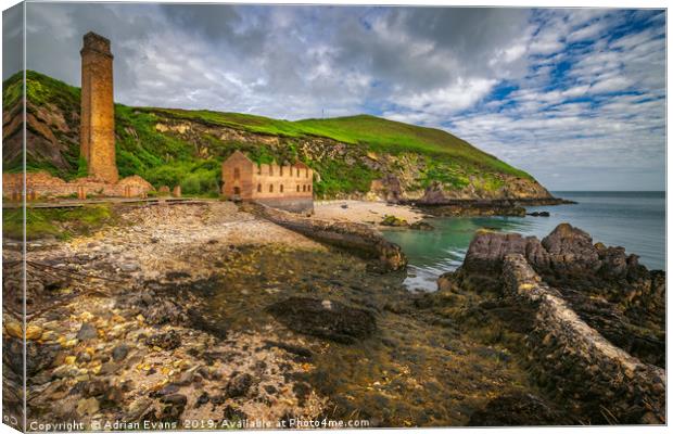 Porth Wen Brickworks Anglesey Canvas Print by Adrian Evans