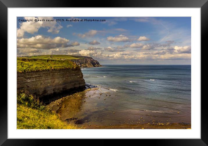 Boulby Cliffs North Yorkshire Framed Mounted Print by keith sayer