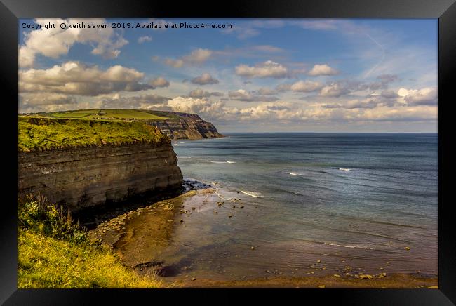 Boulby Cliffs North Yorkshire Framed Print by keith sayer