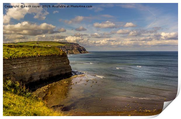 Boulby Cliffs North Yorkshire Print by keith sayer