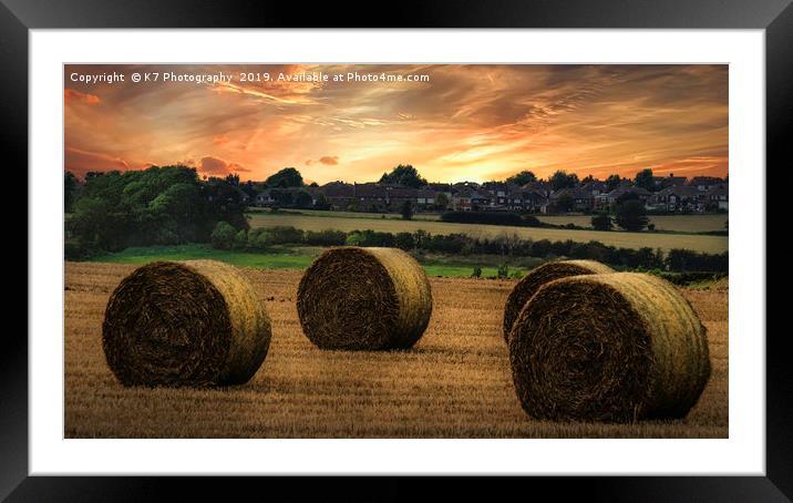 Bringing in the Harvest  Framed Mounted Print by K7 Photography