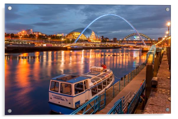 River Tyne Cruiseboat Acrylic by Naylor's Photography
