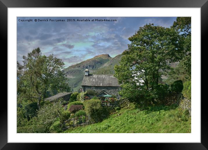 Great Langdale in the lake disrtict Framed Mounted Print by Derrick Fox Lomax